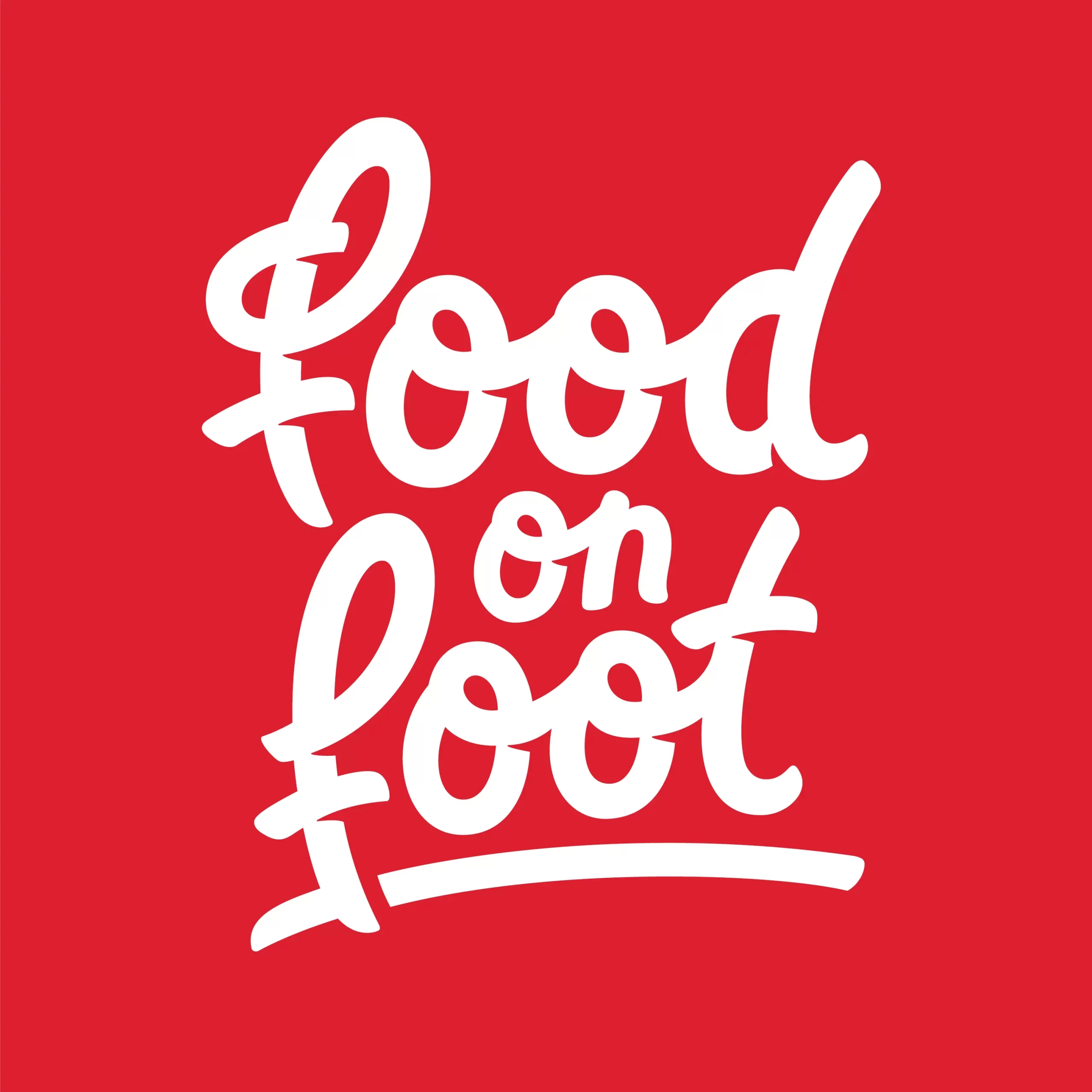 Food on foot (white on red)